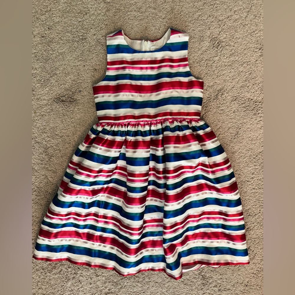 Gymboree fancy Girls Dress (size 6) red white and blue